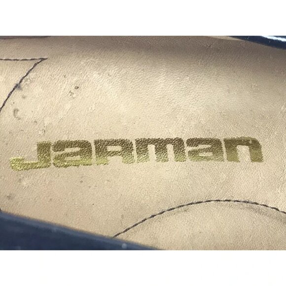 Jarman Mens Black Leather Almond Toe Slip On Block Heel Loafer‎ Shoes Size US 9D - Picture 8 of 10